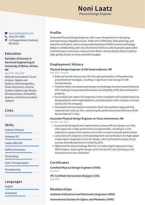 Top 17 Physical Design Engineer Resume Objective Examples