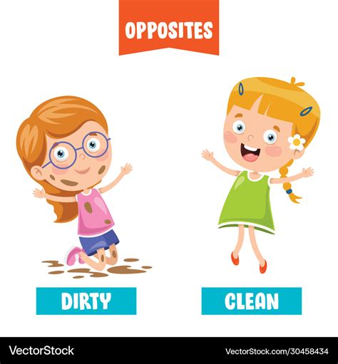 Dirty and clean Royalty Free Vector Image - VectorStock