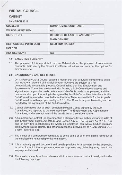 What Is An Acas Cot3 Agreement - WHATUSHAI