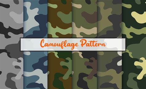 Camouflage Seamless Vector Patterns SVG Graphic by ClothingArtStudio · Creative Fabrica