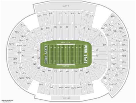 Penn State Football Stadium Seating Map With Rows | Elcho Table