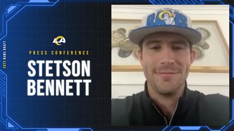 QB Stetson Bennett's First Press Conference With The Rams "We Worked A Long Time For This" - YouTube