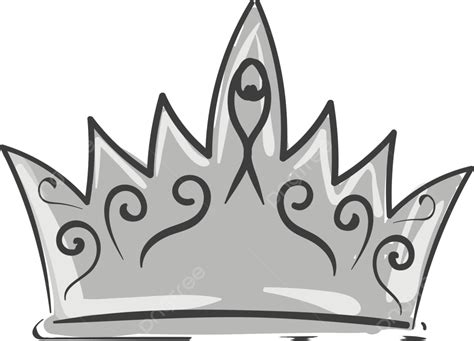 Illustration Of A Silver Crown Vector Or Color Painting Vector, Typically, Kingdom, Painting PNG ...