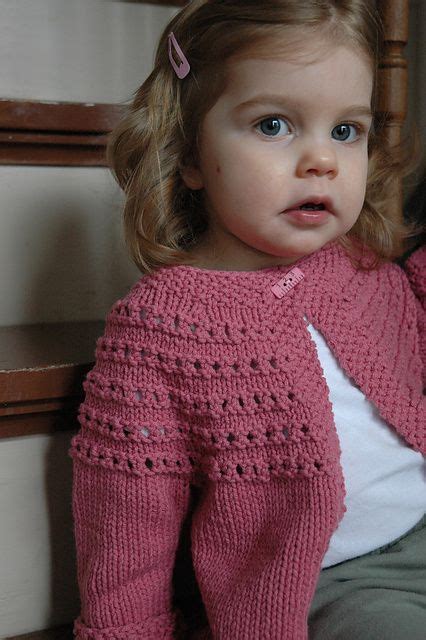 Eyelet Yoke Cardigan pattern by Sarah Hoadley | Baby sweater patterns ...