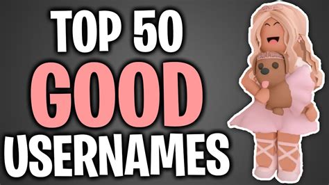 TOP 50+ GOOD USERNAMES For Roblox Girl! - YouTube