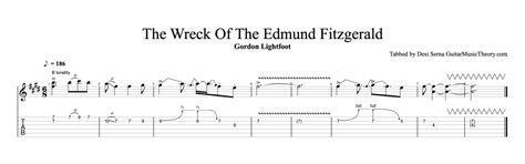 "The Wreck of the Edmund Fitzgerald" Gordon Lightfoot Guitar Chords and ...