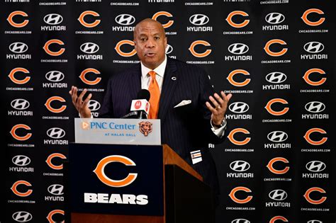 Photos of Bears president/CEO Kevin Warren from introductory presser