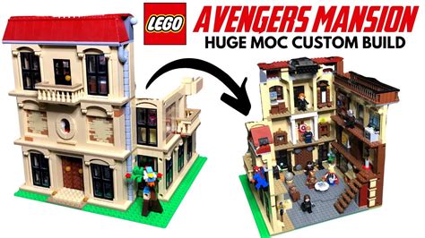 LEGO AVENGERS MANSION - HUGE MOC Custom Build - YouTube