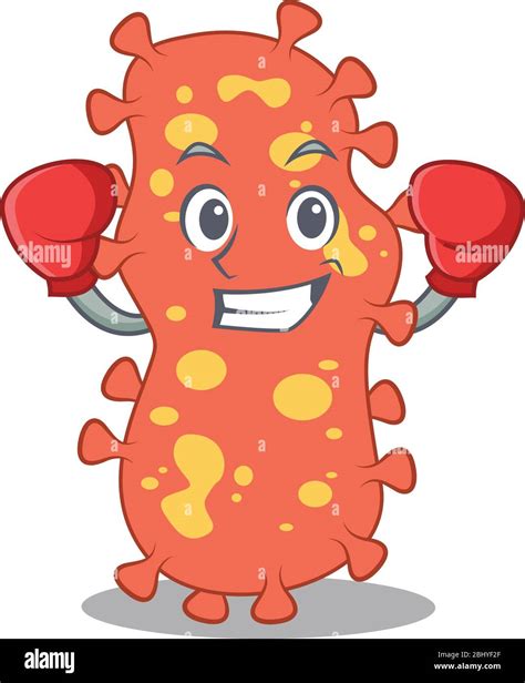 A sporty boxing athlete mascot design of Bacteroides with red boxing gloves Stock Vector Image ...