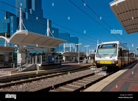 A DART Train at Union Station stop in Dallas, Texas Stock Photo - Alamy