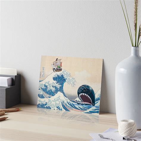 "One Piece Laboon and Going Merry Great Wave off Kanagawa fan art" Art Board Print for Sale by ...