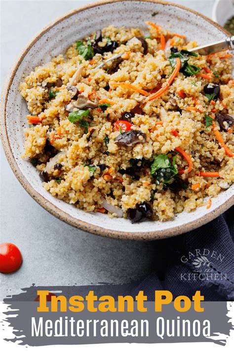 Instant Pot Mediterranean Quinoa | Garden in the Kitchen