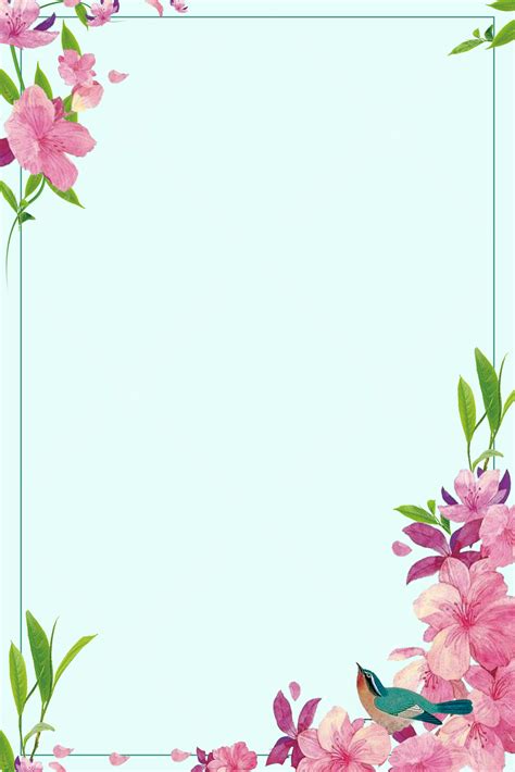 Flower Flower Border Simple Elegant Background Wallpaper Image For Free ...