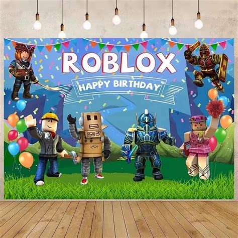 ROBLOX BACKDROP BANNER Happy Birthday Roblox Photo Background Props Decor £11.98 - PicClick UK