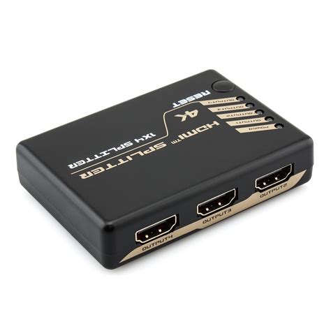 4 Way / 1x4 HDMI Splitter (1 In 4 Out) 4K Ultra HD | Space Hi-Fi