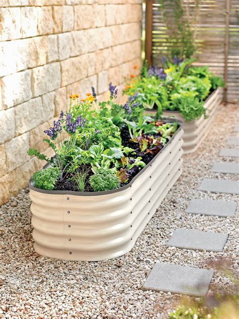 A stylish step up from popular galvanized trough planters, this eye ...