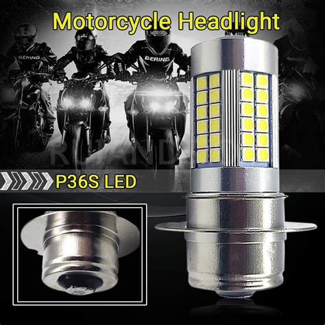 Buy Ruiandsion P36S LED Motorcycle Headlight Bulb White 6000K 10-30V ...