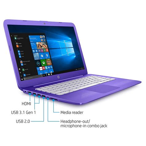 HP Stream 11.6" 32GB 4GB Intel N3060 Windows 10 Laptop + Case Logic ...