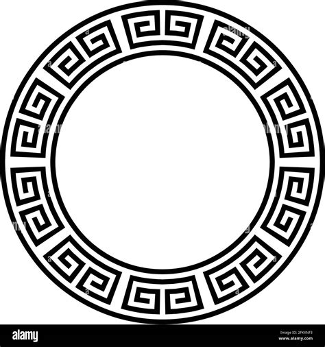 Greek Versace Circular Pattern Stock Vector Image & Art - Alamy