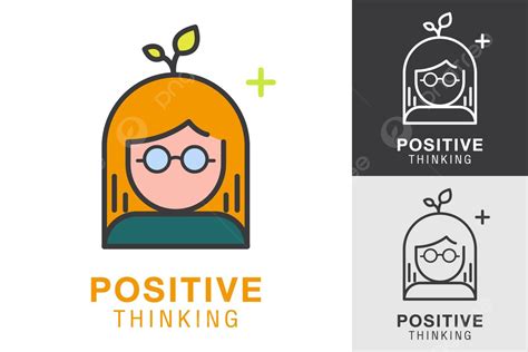 Positive Thinking Logo Values Brain Attitude Vector, Values, Brain ...