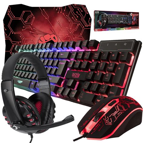 Buy Gaming Keyboard and Mouse and Mouse pad and Gaming Headset, Wired LED RGB Backlight Bundle ...