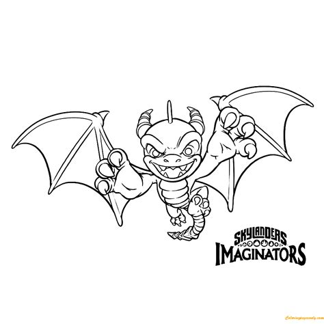 Skylanders Imaginators - Spyro Coloring Page - Free Printable Coloring ...