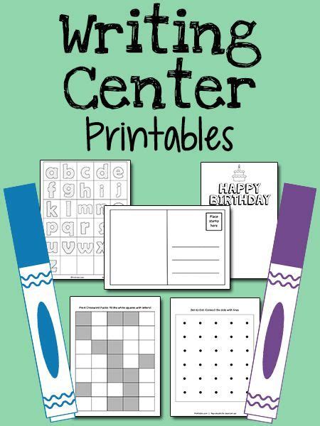 Writing Center Printables | Writing center, Writing center preschool ...