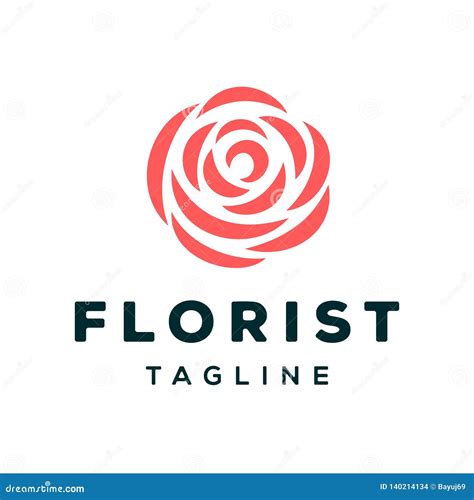 Florist Logo Vector Design Template Stock Vector - Illustration of ...