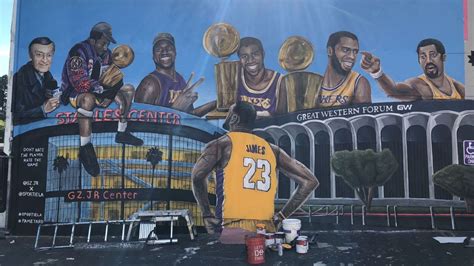 Second mural depicting LeBron James vandalized in Los Angeles