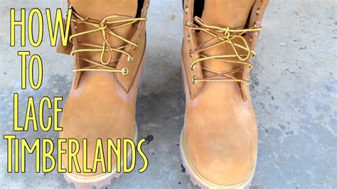 HOW TO LACE TIMBERLAND BOOTS - YouTube