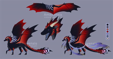 Black and red dragon design and ref - Commission by Amayensis-Fireheart on DeviantArt