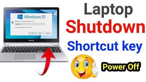 Laptop Shutdown Shortcut key || How to Shutdown Laptop in Windows 10 with keyboard - YouTube