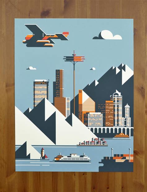 Seattle Poster Illustration by Rick Murphy