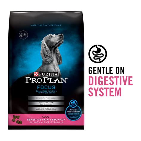 Purina Pro Plan Sensitive Stomach Dry Dog Food, FOCUS Sensitive Skin & Stomach Salmon & Rice ...