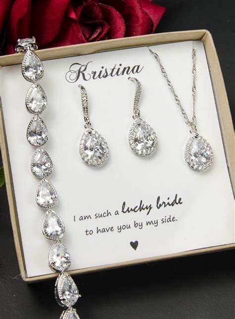 Wedding Jewelry Set Bridesmaid Gift Bridesmaid Jewelry Set