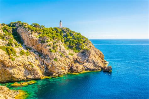 Cala Ratjada Lighthouse, Mallorca, Spain Stock Image - Image of islands ...