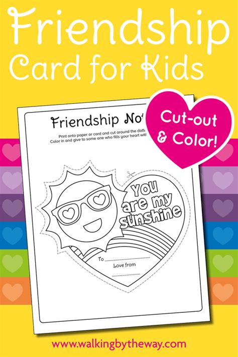 Free Printable Friendship Card for Kids - Walking by the Way