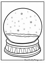20 Snow Globe Coloring Pages Printable Free PDF For Winter sketch template