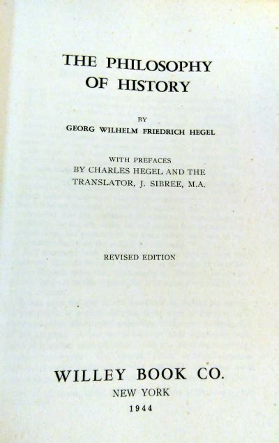 The Philosophy of History – Hegel (1944) – GOHD Books