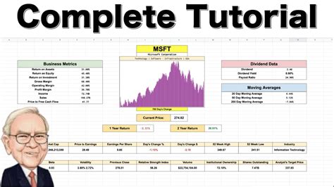 Ultimate Stock Valuation Spreadsheet Tutorial! (How to Value a Stock!) - YouTube