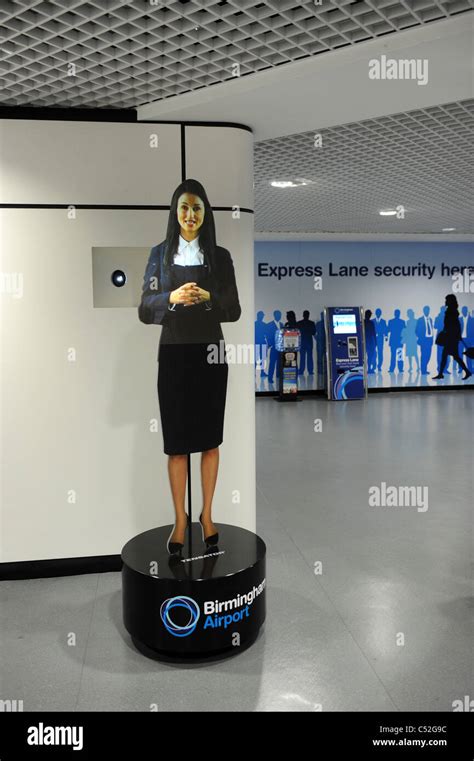 Holographic virtual assistant at Birmingham Airport England Uk Stock Photo - Alamy