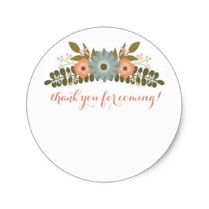 Thank You For Coming Classic Round Sticker | Zazzle | Stickers custom ...