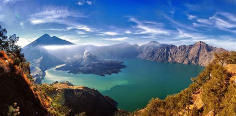 Hiking and Trekking Mount Rinjani Lombok Island Indonesia