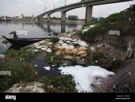 River pollution05-05-2023 dhaka bangladesh shitalakshya river is ...