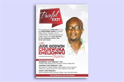 Ghana Funeral Invitation Card - Infoupdate.org