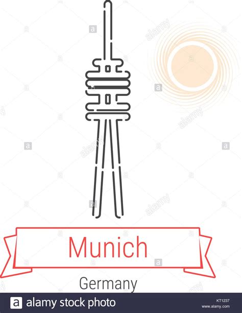 Download this stock vector: Munich, Germany Vector Line Icon - KT1237 from Alamy's library of ...