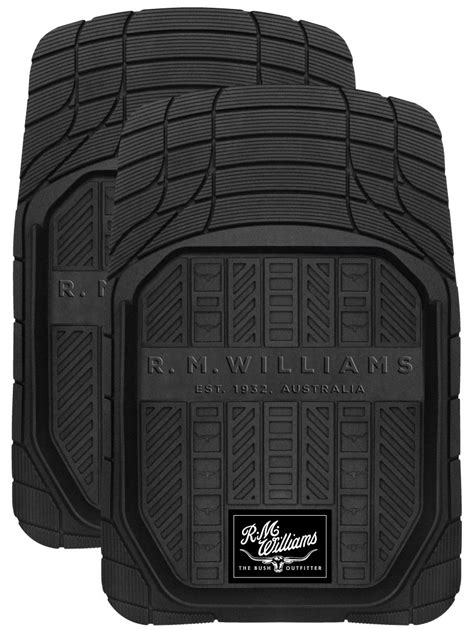 RM Car Mats Rubber Front Black - Simon Martin Whips & Leathercraft