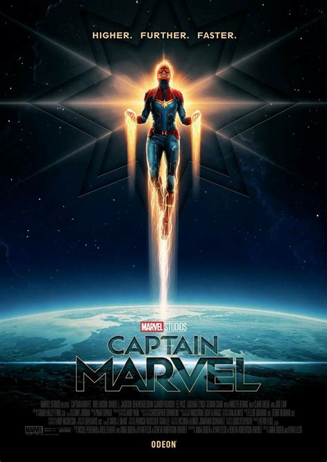 Captain Marvel Poster 48x32" 36x24" 21x14" Movie Brie Larson 2019 Print ...