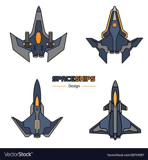 Spaceships Royalty Free Vector Image - VectorStock