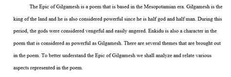 Describe the friendship between Gilgamesh and Enkidu - yourhomeworksolutions.com